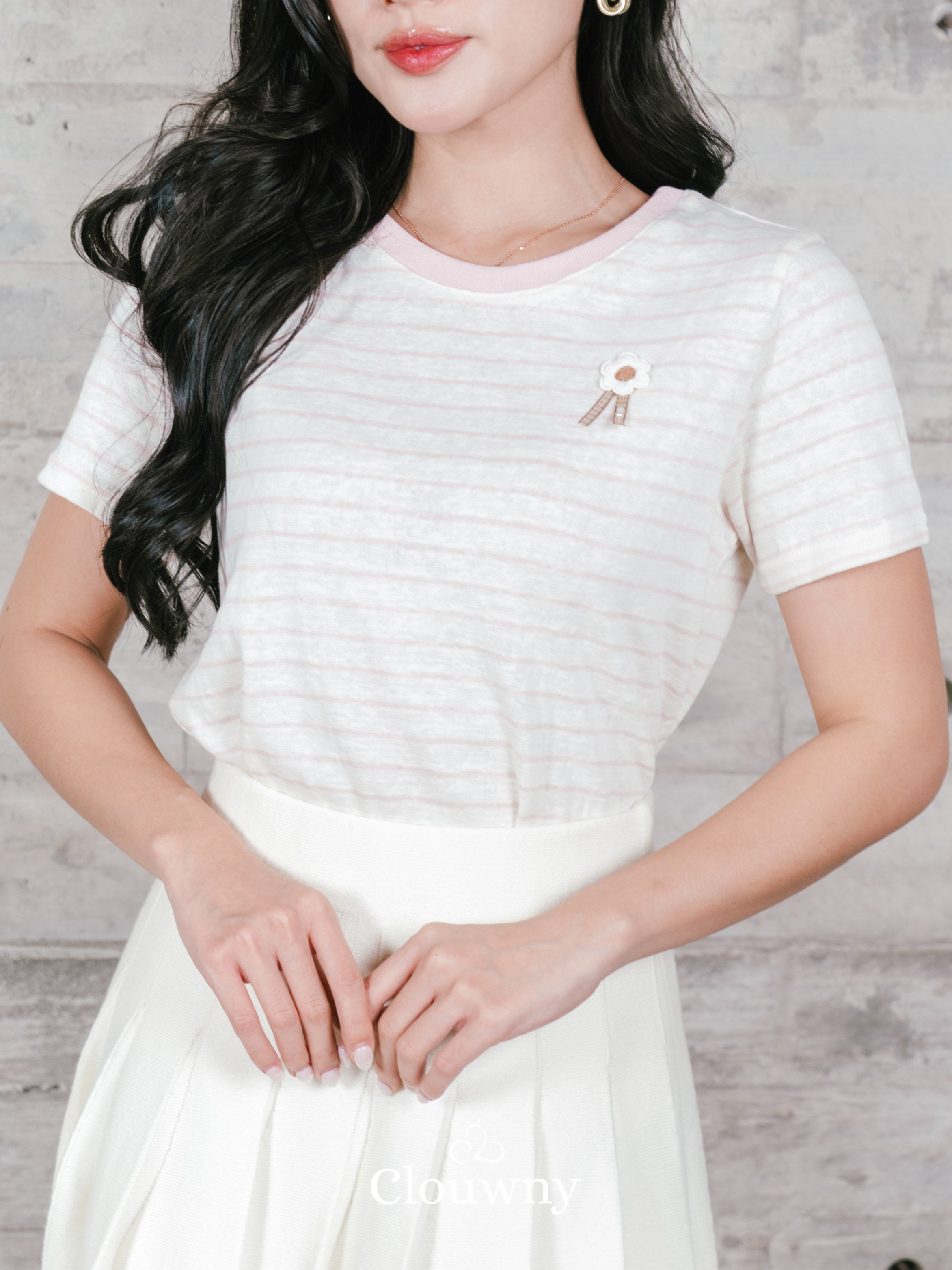 Magnolia Stripes Tshirt - Pink